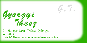 gyorgyi thesz business card